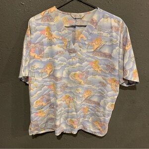 Cherokee Angels Scrub Top